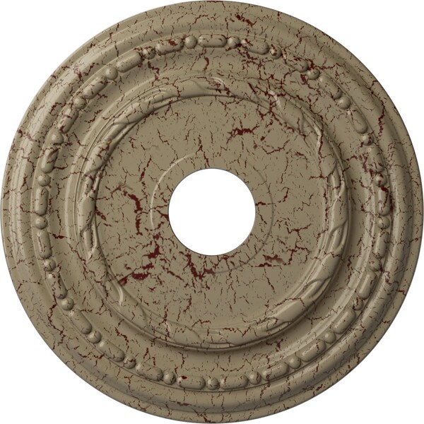 Ekena Millwork Dublin Medallion (Canopies up to 5 1/8"), 17 7/8"OD x 3 5/8"ID x 1 1/4"P, Gobi Desert Crackle CM17DUGDC - main